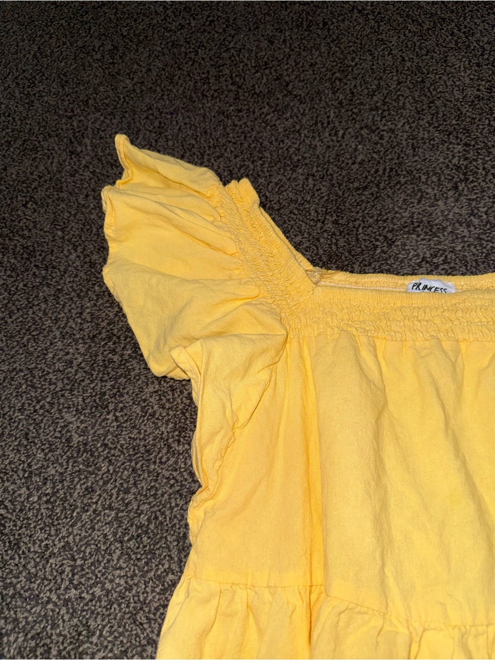 Princess Polly Yellow Tiered Ruffle Dress Size 4 Boho Cottagecore Style - Picture 4 of 9